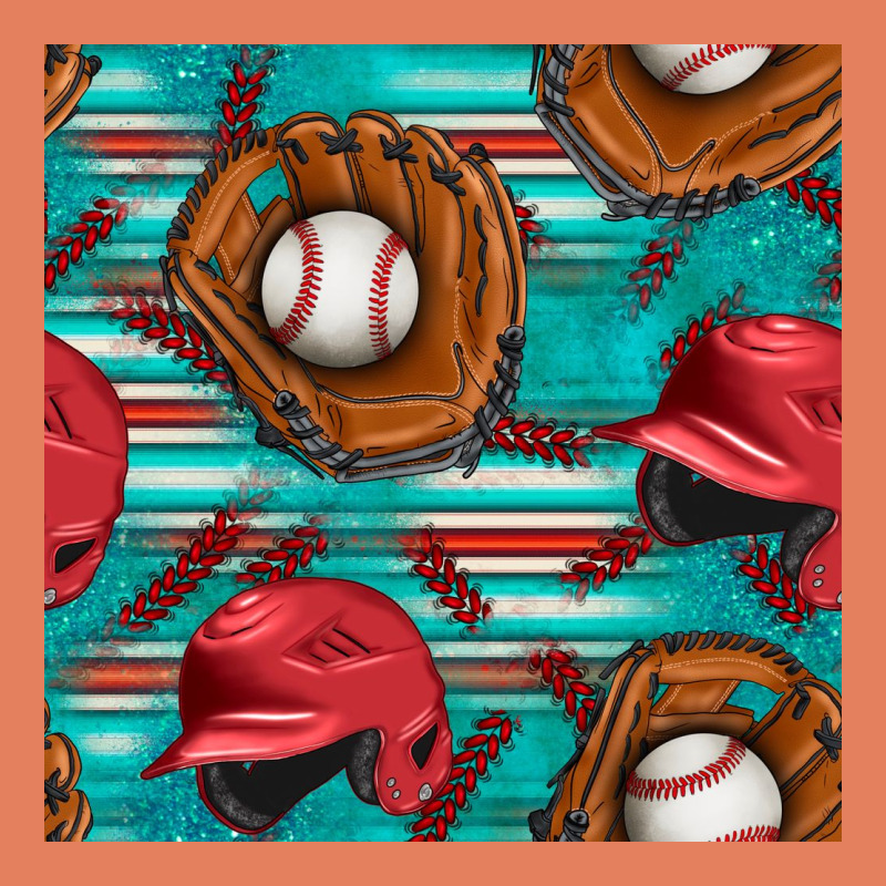 Baseball Helmet And Glove With Serape Seamless Pattern Classic Tee by BundleAndBundleShop | Teevron