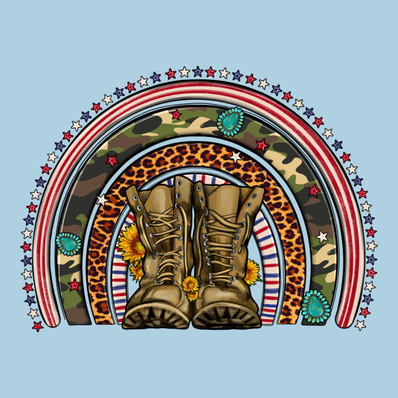 Soldier Boots Camouflage Leopard Gemstone Rainbow Premium Hoodie by Artiststas | Teevron