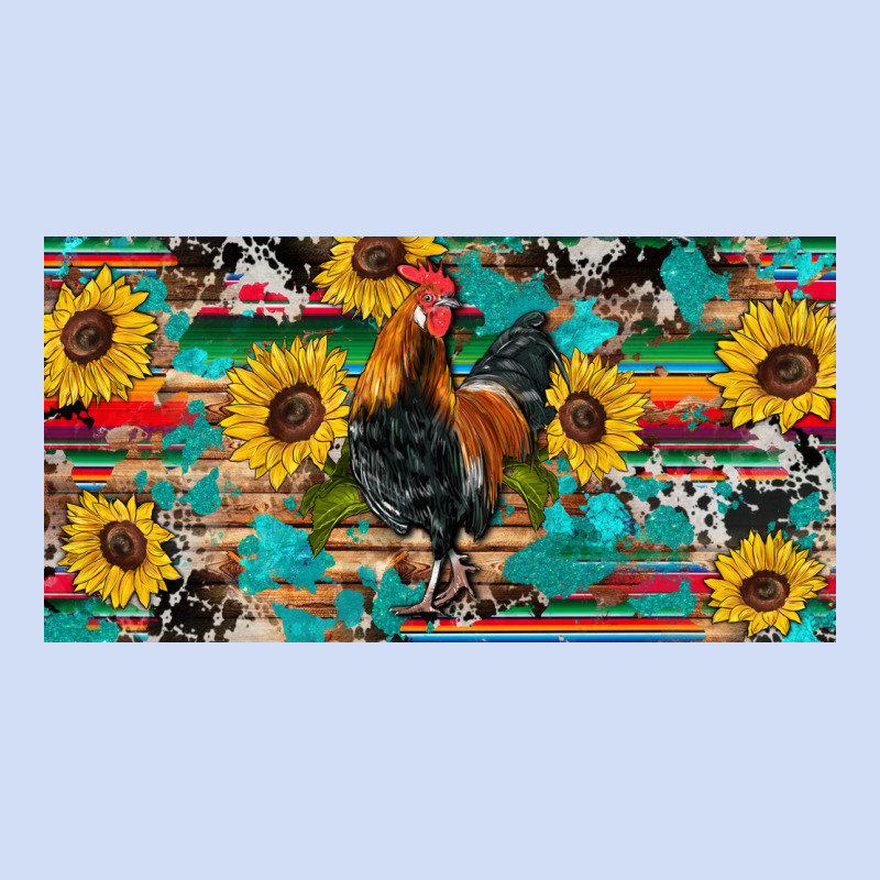 Western Coop Animals Rooster Sunflowers Cowhide Wooden Serape Glitter Urban Hoodie by Artiststas | Teevron