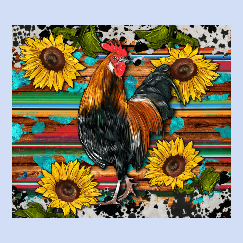 Western Coop Animals Rooster Sunflowers Cowhide Wooden Serape Glitter Urban Hoodie by Artiststas | Teevron