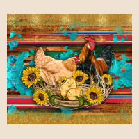 Western Coop Animals Farm Chicken Chick Rooster Sunflowers Wooden Sera Urban Hoodie | Teevron