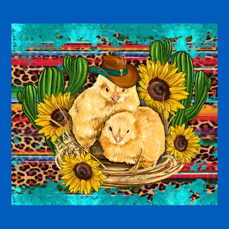 Western Chicks Coop Animals Sunflowers Cactus Serape Leopard Turquoise Urban Hoodie by Artiststas | Teevron