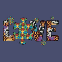 Love Autism Awareness Leopard Cowhide Vintage Tee | Teevron