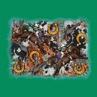 Bucking Bronco Rodeo Revolver Western Background Urban Hoodie | Teevron