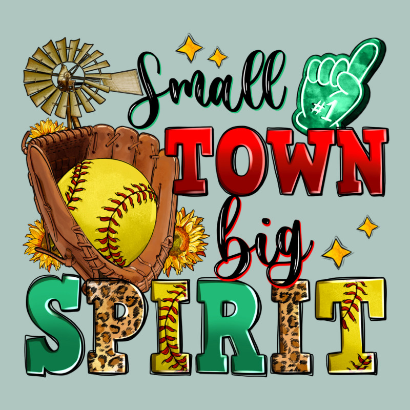 Small Town Big Spirit Softball Premium Sweatshirt by Zillion Design Studio | Teevron