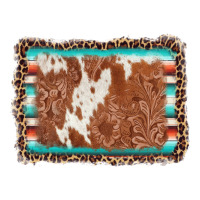leopard serape cowhide  leather background | Teevron