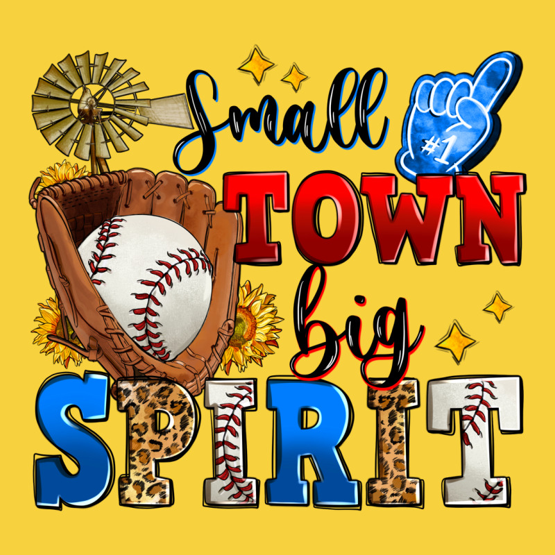 Small Town Big Spirit Baseball Premium Sweatshirt by Zillion Design Studio | Teevron