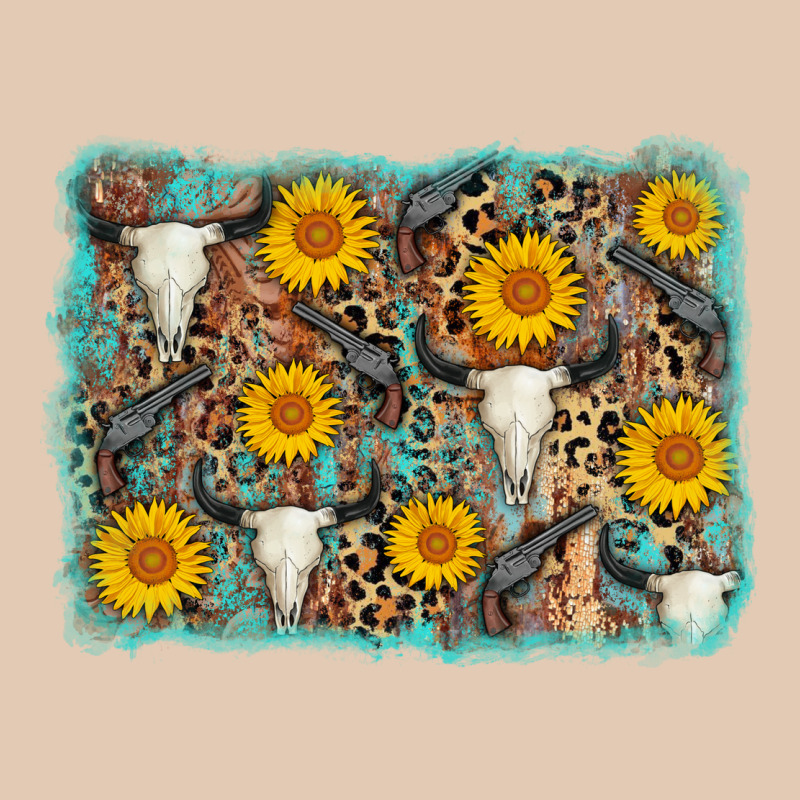 Cow Skull Sunflower Background Urban Hoodie by AdoDesignShop | Teevron