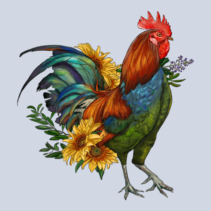 Rooster With Sunflowers Premium Sweatshirt by RanaPortraitStore | Teevron