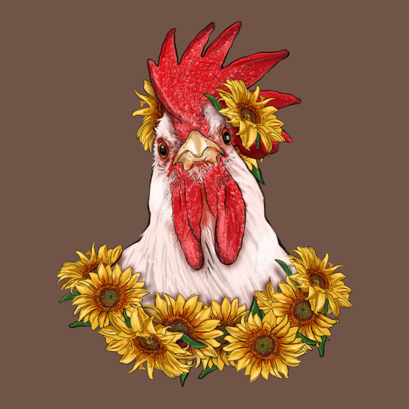 Rooster Head With Sunflowers Premium Sweatshirt by RanaPortraitStore | Teevron