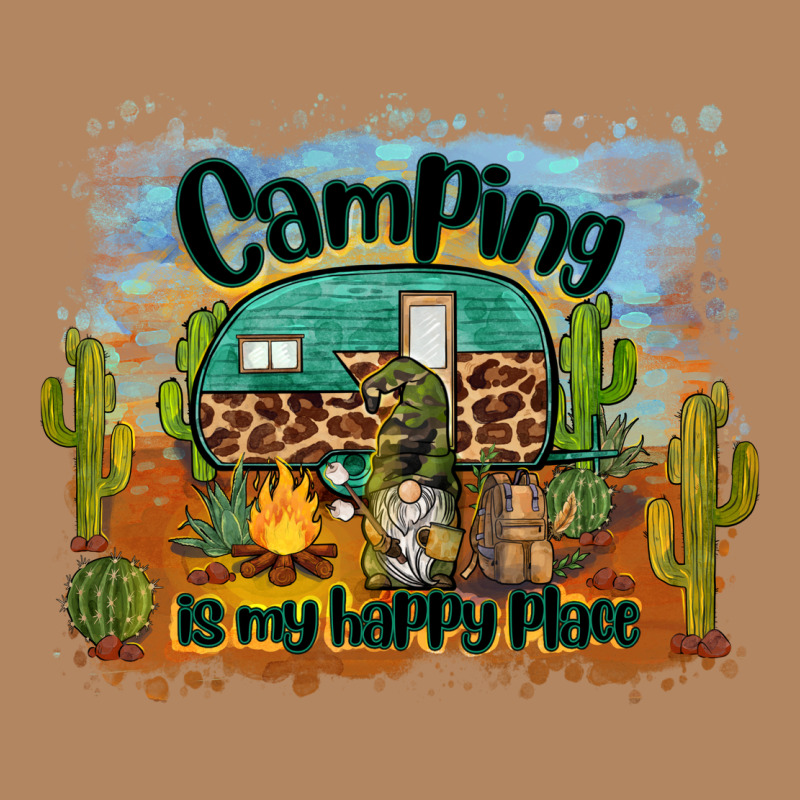 Camping Is My Happy Place Long Sleeve Tee by BarkalooDesign | Teevron