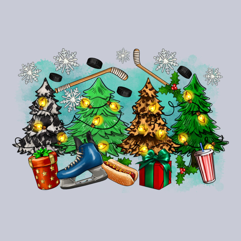 Christmas Trees With Hockey Heavyweight Hoodie by Zillion Design Studio | Teevron