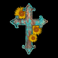 Turquoise Sunflower Cross Urban Hoodie | Teevron