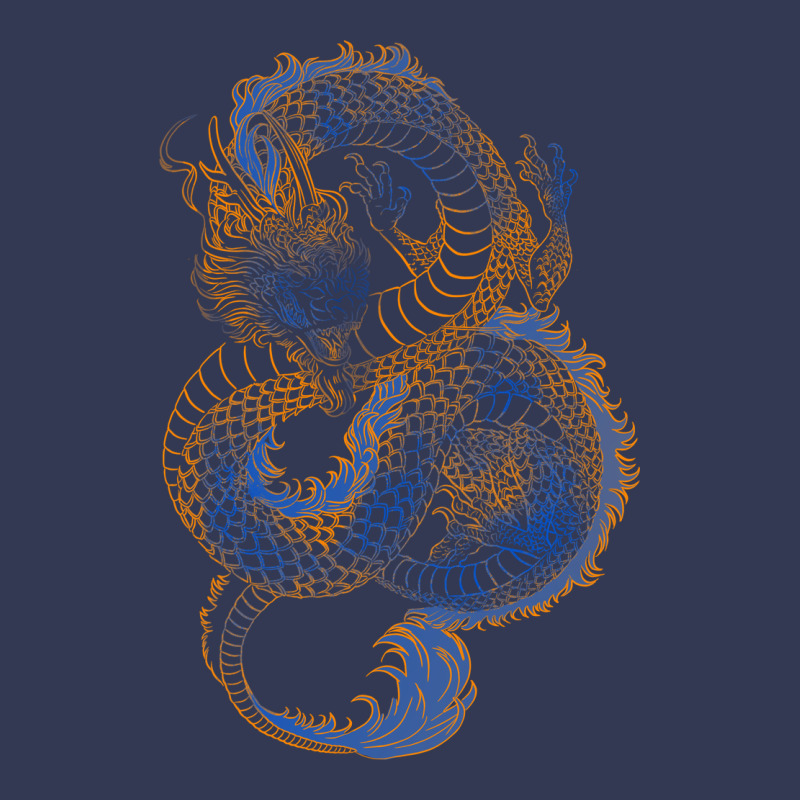 Blue And Orange Dragon Heavyweight Hoodie by RanaPortraitStore | Teevron