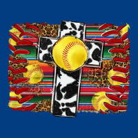 Softball Cross Serape Leopard Background Premium Sweatshirt | Teevron