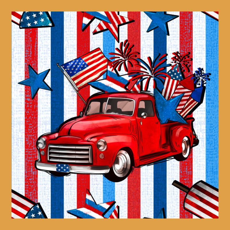 4th Of July Seamless Pattern Truck Premium Hoodie by BundleAndBundleShop | Teevron