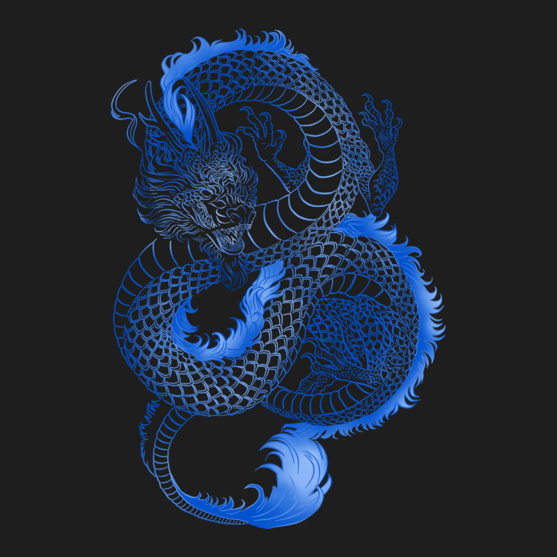 Blue Dragon Heavyweight Hoodie by RanaPortraitStore | Teevron