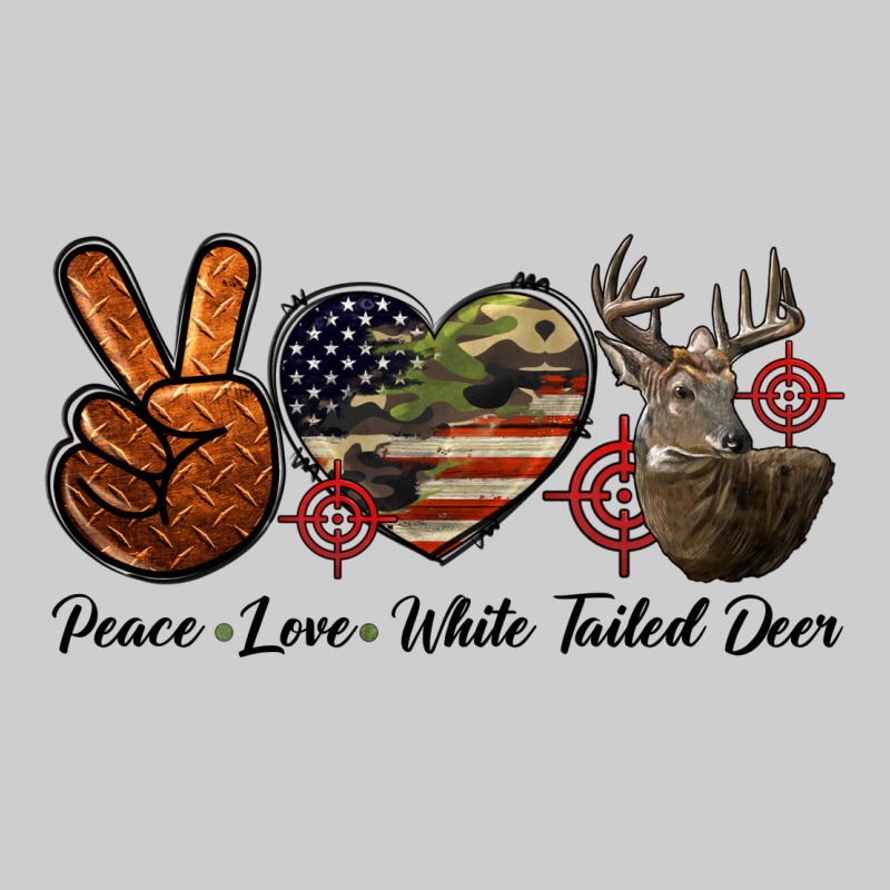 Peace Love White Tailed Deer Premium Tee by LillyAllenDesigns | Teevron