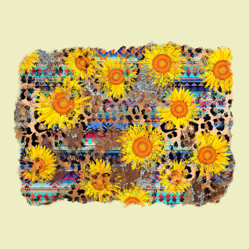 Aztec Sunflower Leopard Background Urban Hoodie by AdoDesignShop | Teevron