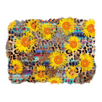 aztec sunflower leopard background | Teevron
