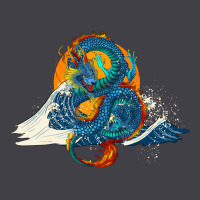 Blue Dragon Ocean Waves And Sun Heavyweight Hoodie | Teevron