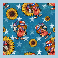 4th Of July Sunflowers Hotdog Seamless Pattern Premium Hoodie | Teevron