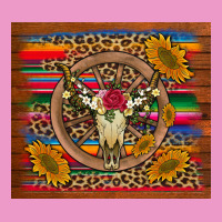 Serape Sunflowers Bull Skull Background Urban Hoodie | Teevron