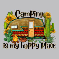 Camping Is My Happy Place Caravan Long Sleeve Tee | Teevron
