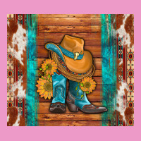 Cowboy Boots Turquoise Aztec Cowhide Urban Hoodie | Teevron