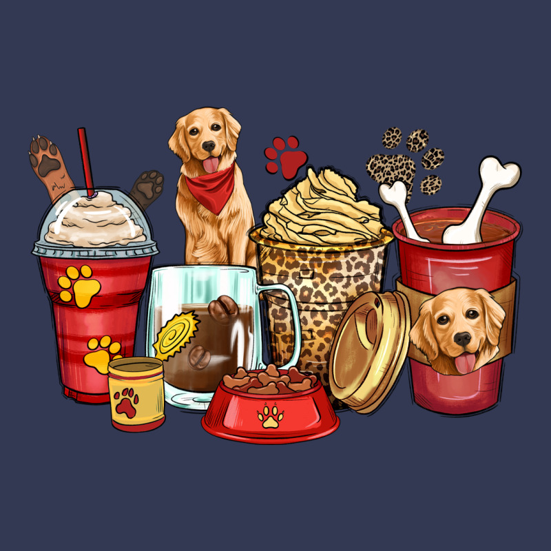 Golden Retriever Coffee Cups Heavyweight Hoodie by Zillion Design Studio | Teevron