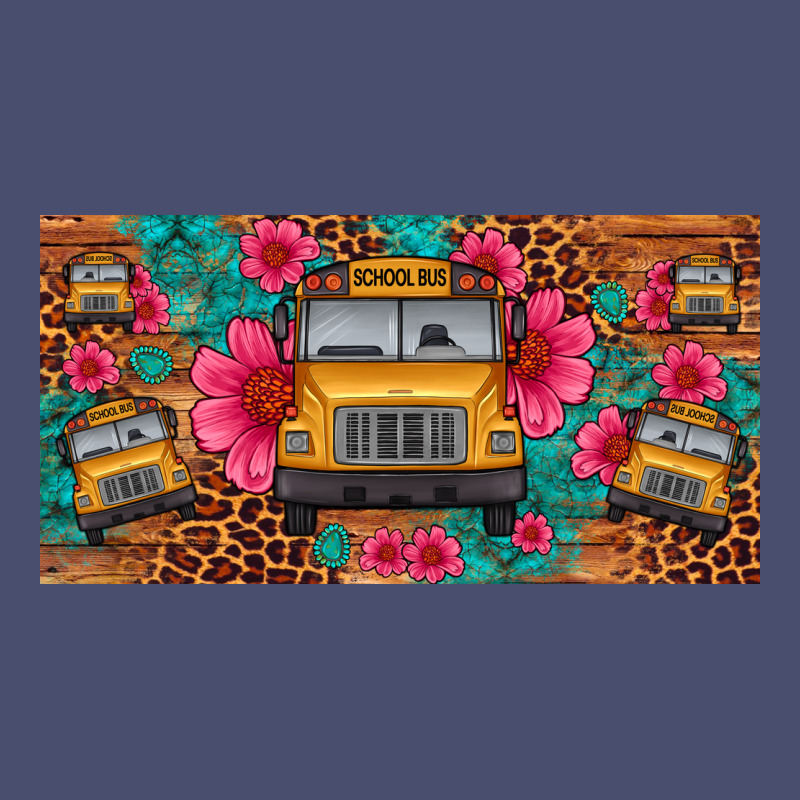 School Bus Leopard Gemstone License Plate Vintage Tee by Artiststas | Teevron