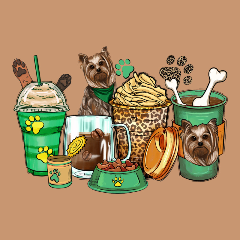 Yorkshire Terrier Coffee Cups Heavyweight Hoodie by Zillion Design Studio | Teevron