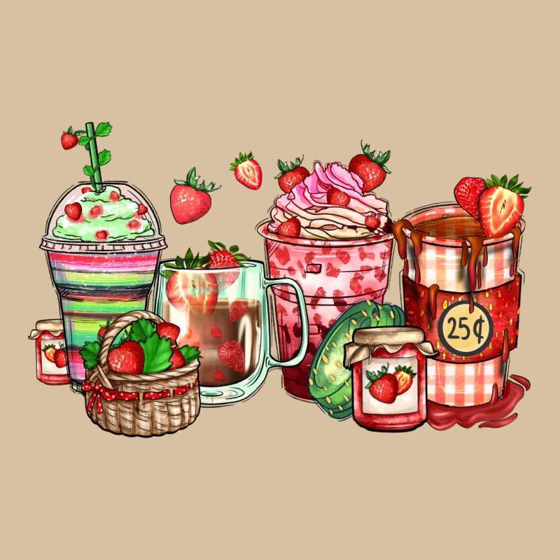 Strawberry Farm Fresh Coffee Cups Heavyweight Hoodie by Zillion Design Studio | Teevron