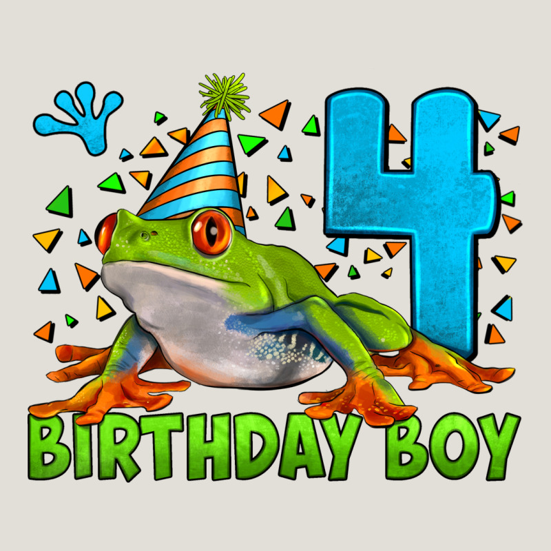 Birthday Boy Frog Age 4 Heavy Core Tee by LillyAllenDesigns | Teevron