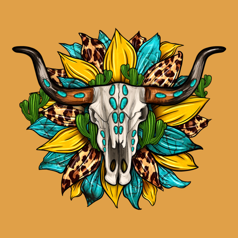 Bull Skull Gemstone Cactus Leopard Sunflower Premium Hoodie by Artiststas | Teevron