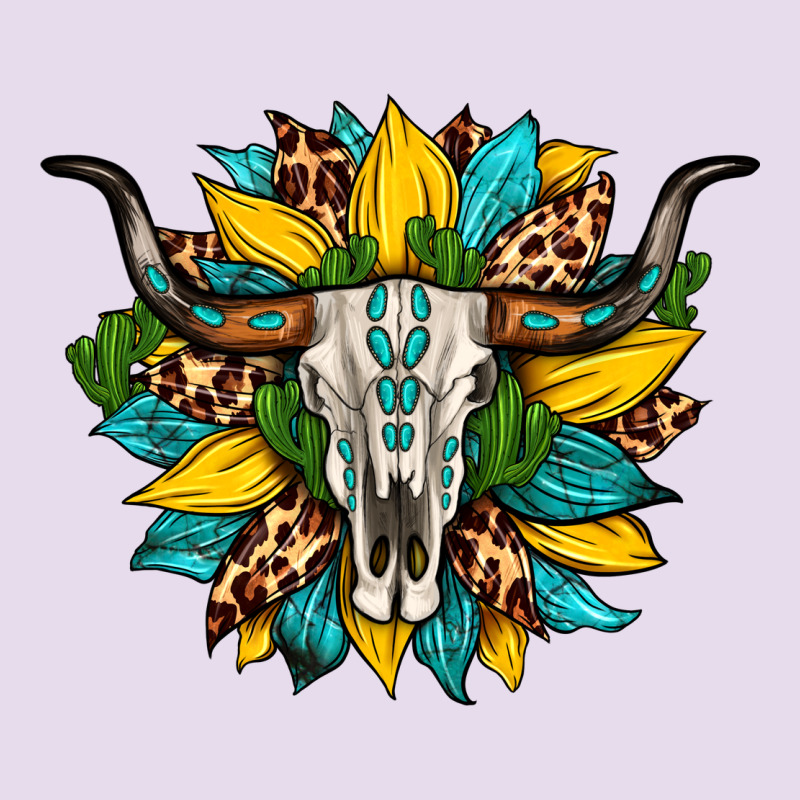Bull Skull Gemstone Cactus Leopard Sunflower Premium Hoodie by Artiststas | Teevron