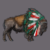 Mexican Bison With Indian Headdress Premium Sweatshirt | Teevron