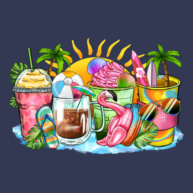 Beach Summer Coffee Cups Heavyweight Hoodie by Zillion Design Studio | Teevron