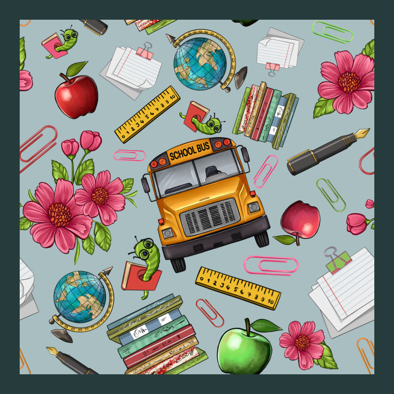 School Bus Back To School Seamless Pattern Premium Hoodie by BundleAndBundleShop | Teevron