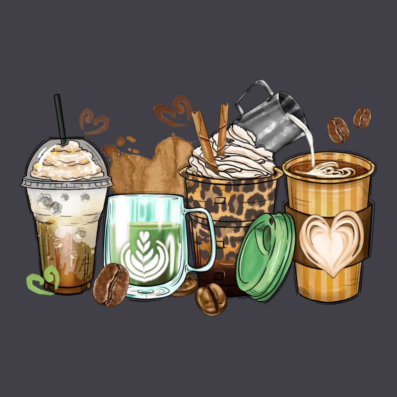 Latte Coffee Cups Heavyweight Hoodie by Zillion Design Studio | Teevron