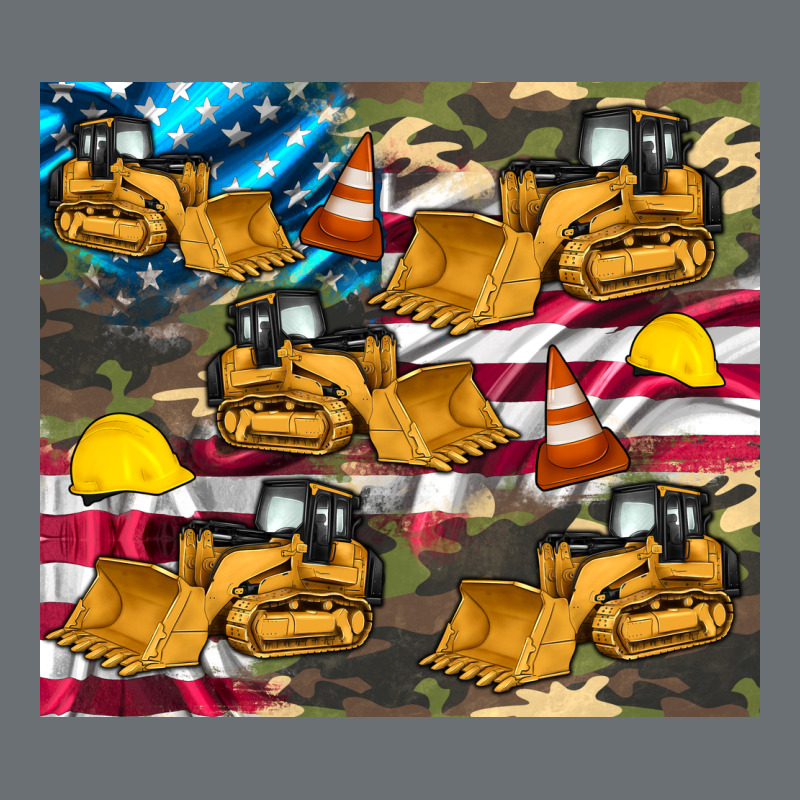 Bulldozer Camouflage American Flag Premium Hoodie by Artiststas | Teevron