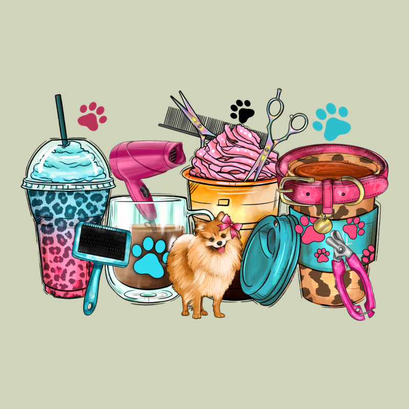 Pet Groomer Coffee Cups Heavyweight Hoodie by Zillion Design Studio | Teevron