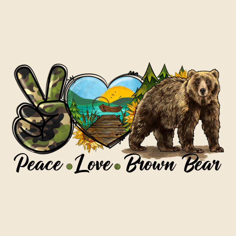 Peace Love Brown Bear Premium Tee by LillyAllenDesigns | Teevron