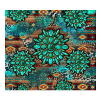 gemstone turquoises aztec leopard cowhide | Teevron