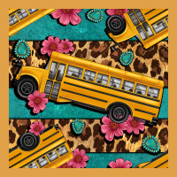 School Bus And Leopar Seamless Pattern Premium Hoodie | Teevron