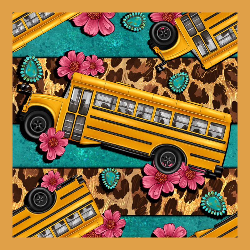 School Bus And Leopar Seamless Pattern Premium Hoodie by BundleAndBundleShop | Teevron