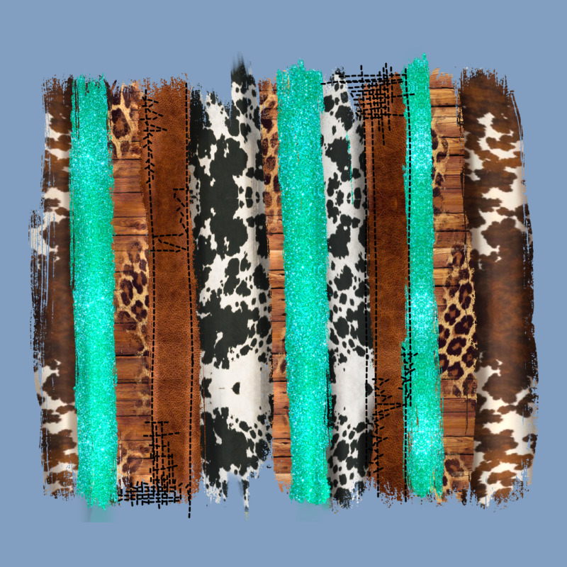 Western Cowhide Wood And Turquoise Glitter Brushstrokes Urban Hoodie by Artiststas | Teevron
