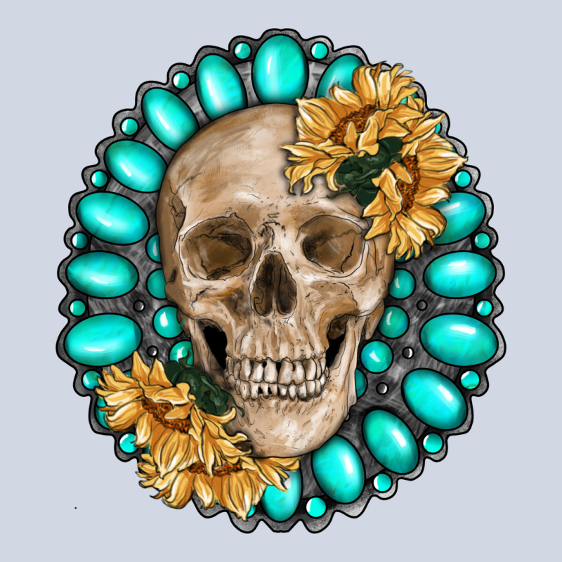 Skull With Gemstone And Sunflower Premium Sweatshirt by RanaPortraitStore | Teevron