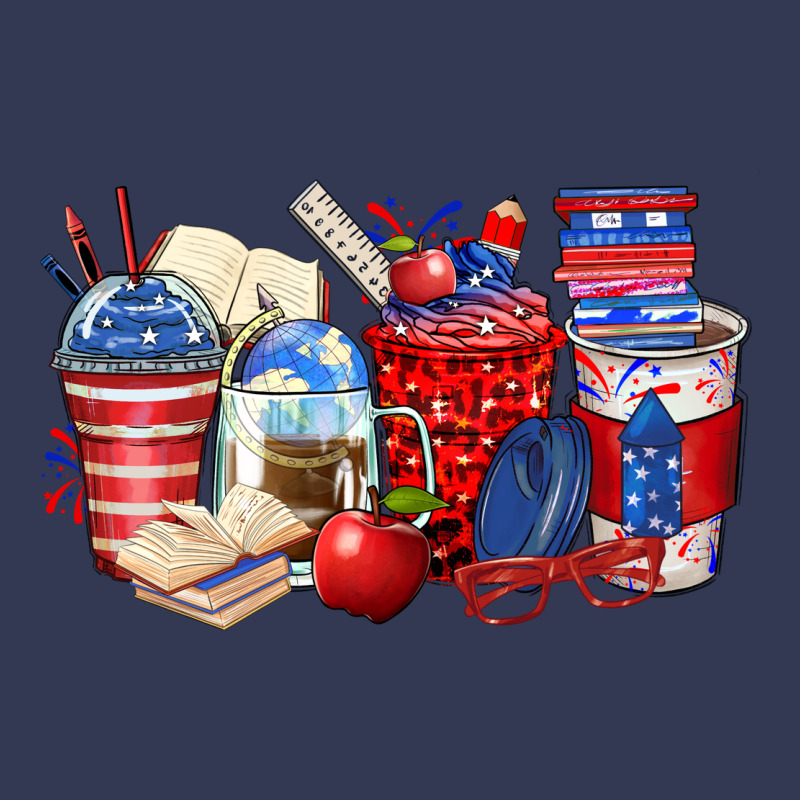 4th Of July Teacher Coffee Cups Heavyweight Hoodie by Zillion Design Studio | Teevron