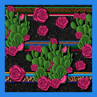 Mexican Rose And Cactus Seamless Pattern Premium Hoodie | Teevron